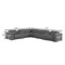 Homeroots Gray Italian Leather Modular L Shaped Eight Piece Corner Sectional With Console 534869 - alternate 9