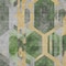 Homeroots 9' X 12' Green Gold And Silver Geometric Washable Indoor Outdoor Area Rug 618749 - alternate 6