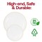 Smarty Had A Party Clear with Gold Rim Organic Round Plastic Dinnerware Value Set, 240PK 930CLGVP-CASE - alternate 7