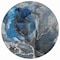 Homeroots 8' Round Ivory Blue and Gray Round Abstract Washable Non Skid Indoor Outdoor Area Rug 559429 - alternate 5