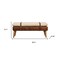 Homeroots 35in Brown Genuine Leather and Solid Wood Upholstered Storage Bench With Cabinet 717470 - alternate 6