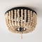 Jonathan Y Allison 10" 2-Light Shabby Chic Farmhouse Wood Beaded/Metal LED Flush Mount, Black/Cream JYL9074B - alternate 5
