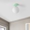 Jonathan Y Marcel Bistro 7.8 in. 1-Light Bohemian Farmhouse Iron/Frosted Glass LED Semi Flush Mount, Mint Green/ JYL7499E - alternate 7