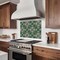 Homeroots 7" x 7" Green And Gray Vinyl Arabesque Peel And Stick Removable Tiles 569327 - alternate 6
