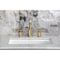 Kingston Brass Widespread Bathroom Faucet with Knurled Handle and Brass Pop-Up, Brushed Brass FSC8953KNL - alternate 4