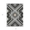 Homeroots 3' X 5' Black Gray And Ivory Tribal Washable Indoor Outdoor Area Rug 598094 - alternate 5