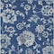 Homeroots 10' X 14' Navy Blue And Gray Floral Washable Indoor Outdoor Area Rug 589487 - alternate 3