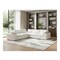 Homeroots White Linen Blend Modular L Shaped Five Piece Corner Sectional 716920 - alternate 4