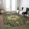 Homeroots 5' X 8' Olive Green Ivory And Brown Oriental Washable Indoor Outdoor Area Rug 600175 - alternate 5