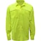 Gss Safety Non-ANSI Lightweight Rip Stop Button Front Shirt, 96% Polyester/4% Spandex, Lime, L 7507-LG - alternate 1