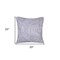Homeroots 20" X 20" Silver Striped Polyester Zippered Pillow With Beads 535233 - alternate 3