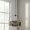 Homeroots Black Caged Three Light Metal Dimmable Chandelier 611333 - alternate 1