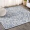 Jonathan Y Estrella Bohemian Medallion Textured Weave Navy/Gray 6 ft Square Indoor/Outdoor Area Rug SMB105B-6SQ - alternate 1