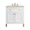 James Martin Vanities Chicago 30" Single Vanity, Glossy White, w/ 3 CM Tajnar Eclos Top 503-V30-GW-3TJR - alternate 1