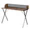 Homeroots 47" Brown and Black Wood and Metal X-Shape Computer Desk 568036 - alternate 7
