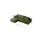 Homeroots 107" Green Corduroy Modular Compression Foam Sofa With Toss Pillows 712965 - alternate 3