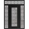 Vdomdoors Aluminum Door Iron 1688 Black Entry Steel Metal Classic Painted 60 x 94 (12+36+12 x 80+14)-Left Ins IRON1688EXD-BLK-W12+36+12xH80+14-LH-I - alternate 5