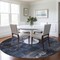 Homeroots 8' Blue And Ivory Round Abstract Washable Indoor Outdoor Area Rug 617652 - alternate 5