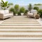 Jonathan Y Aveiro Wide Stripe Beige/Brown 5 ft. x 8 ft. Indoor/Outdoor Area Rug SMB112A-5 - alternate 1