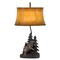 Homeroots 29" Antiqued Bronze Novelty Table Lamp With Brown Bell Shade 524663 - alternate 4