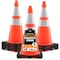 Xpose Safety Traffic Safety Cone, 28 in, PVC, Dual 6 in & 4 in Reflective Collar, DOT Approved, Orange, 6 pk OTC28-64-6-X-S - alternate 1