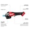 Milwaukee Tool M18 FUEL 4-1/2"-6" Variable Speed Braking Grinder, Paddle Switch w/ ONE-KEY 3672-20 - alternate 14