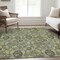 Homeroots 10' X 14' Artichoke Green And Gray Damask Washable Indoor Outdoor Area Rug 588135 - alternate 7