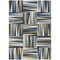 Homeroots 3' X 5' Navy Blue Brown And Beige Geometric Washable Indoor Outdoor Area Rug 598280 - alternate 6
