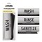 Fuel Stickers Wash Rinse Sanitize Sink Labels, Brushed, 3 Compartment Sink Stickers, 6in x 2in, 1 Set, PR WRS-BRUSHED-1 - alternate 1