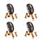Mytee Products 2in x 9ft Ratchet Tire Strap w/ Swivel J Hooks & Rubber Pads, 4PK RST-209SHRB-HD-ORx4 - alternate 1