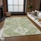 Homeroots 9' X 12' Artichoke Green Beige And Ivory Medallion Washable Indoor Outdoor Area Rug 589024 - alternate 4