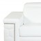 Homeroots 71" White Italian Leather Sofa With Silver Legs 329594 - alternate 5