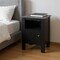 Homeroots 24" Black Wood Nightstand 332733 - alternate 3