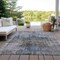 Homeroots 3' X 5' Blue And Gray Floral Washable Indoor Outdoor Area Rug 605073 - alternate 3