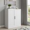 Homeroots 31in White Wood Accent Cabinet With Two Doors 691107 - alternate 3