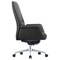 Leisuremod Summit Office Chair in Faux Leather & Aluminum Frame with Adjustable Height, Swivel & Tilt, Black SO21BLL - alternate 3