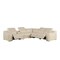 Homeroots Beige Italian Leather Power Reclining Curved Six Piece Corner Sectional With Console 544976 - alternate 1