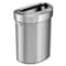 Hls Commercial 18 gal Half-Round Indoor Metal Can, Silver, Open Top, Stainless Steel, 12.4 in HLS18DOT - alternate 1