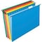 Pendaflex SureHook 1/5 Tab Cut Legal Recycled Hanging Folder, 8 1/2in x 14in, 11 pt., Blue, Red, Orange, 20PK 615315ASST - alternate 3