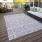 Homeroots 9' X 12' Lavender And Silver Medallion Washable Indoor Outdoor Area Rug 589342 - alternate 3