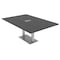 Skutchi Designs Rectangle Conference Table With Power Unit, 48 in W, 84 in L, Grey HAR-REC-48X84-DOU-WA7949-ESIL - alternate 1
