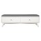 Homeroots 59in White Linen and Wood Upholstered Storage Bench with Drawers 523985 - alternate 6