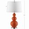 Jonathan Y Bowen 27.5" Contemporary Transitional Ceramic Gourd LED Table Lamp, Coral JYL4023A - alternate 5