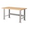 Pucel Hardwood Top KD Workbench, 72 in W x 30 in D x 34.5 in H, Gray W-3072-KD - alternate 1
