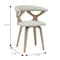 Leisuremod Modern Wooden Dining Chair, Washed Walnut Frame in Light Grey, Klyne Collection KCWW-22LGR - alternate 6