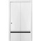 Sartodoors Sliding Closet Bi-fold Doors, Planum 0012 White Silk and Aluminum Strips, Sturdy Tracks Moldings Tr PLANUM0012BF-WS-84 x 96 (2* 42x96) - alternate 1