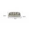 Homeroots 75" Light Gray Genuine Leather Sofa With Silver Legs 480919 - alternate 3