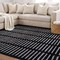 World Rug Gallery Bohemian Stripe Lines Shag Area Rug 5 ft x 7 ft Anthracite WR128ANTHRACITE5X7 - alternate 6