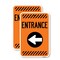 Signmission Entrance Left Arrow, 18'' X 24'' 2 Signs, Heavy Gauge Aluminum, 2PK A-1824-2PACK-23964 - alternate 1