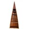 Homeroots 21" Wood and Solid Wood Four Tier Boat Bookcase 376344 - alternate 1